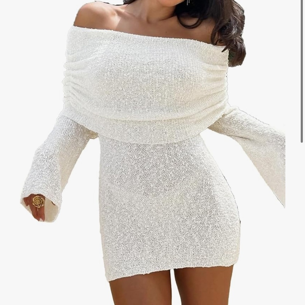 Elegant Off-Shoulder White Dress
